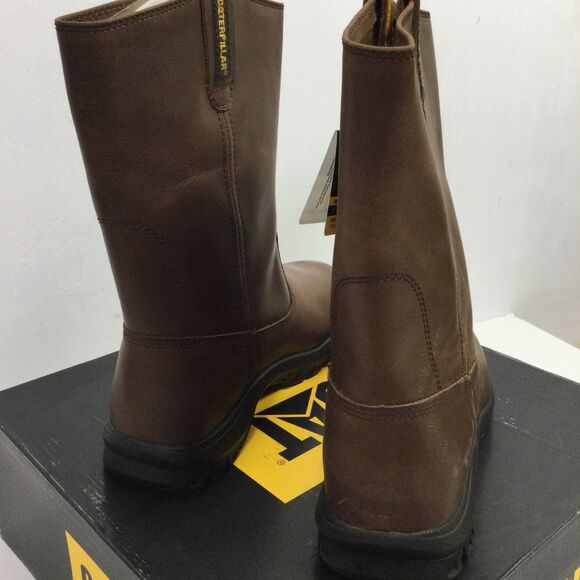 CAT Caterpillar P51034 Drawbar Pull-On Soft Toe Summer Brown Work Boots Shoes - Picture 2 of 10